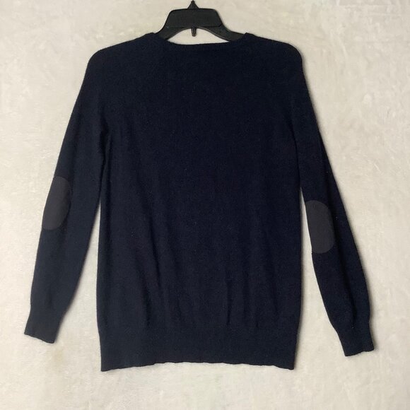 J.Crew Striped Sweater Women XS Wool Rabbit Hair Blend Buttons Elbow Patches - Picture 2 of 7